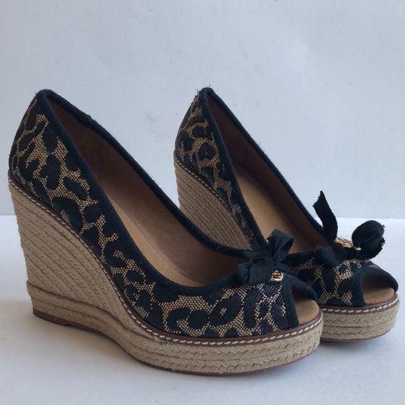 tory burch leopard wedge